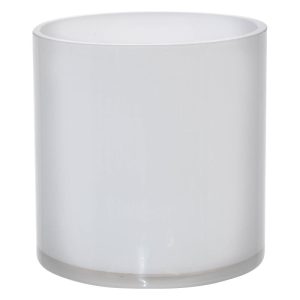 Round Cylinder Vase - White 15 x 15 cm