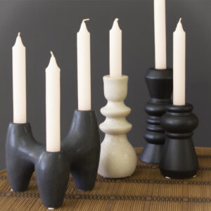 Graphite Candle Holder 14 cm