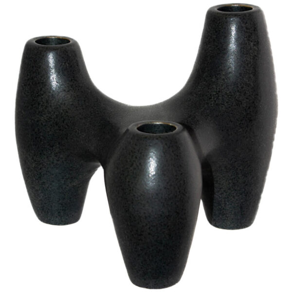 Graphite Candle Holder 14 cm