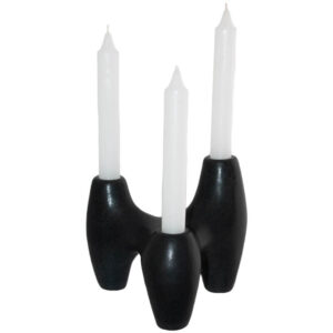 Graphite Candle Holder 14 cm