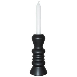 Graphite Candle Holder 19 cm