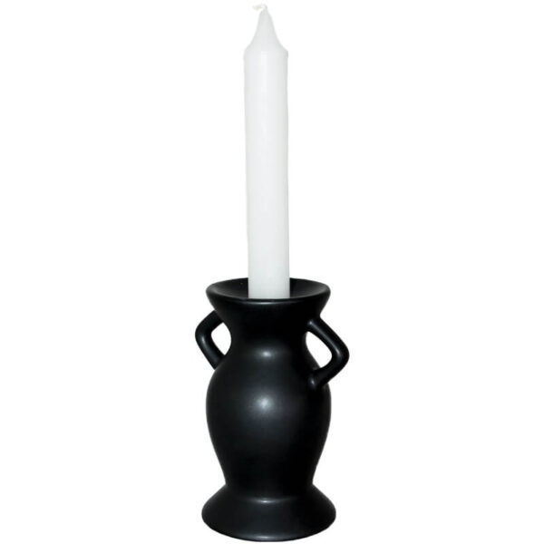 Black Candle Holder 13 cm