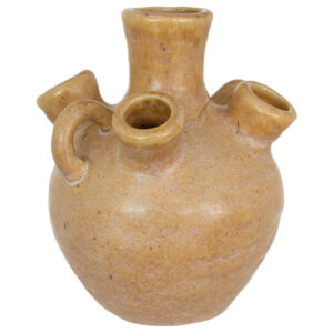 Holed Khaki Vase 17 cm