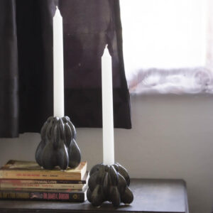 Dark Grey Candle Holder 12 cm