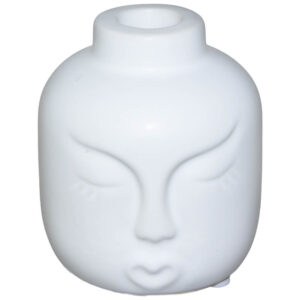 White Face Candle Holder 9 cm