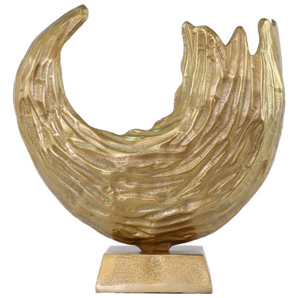 Unrefined Gold Cornet 38 x 16 x 41 cm