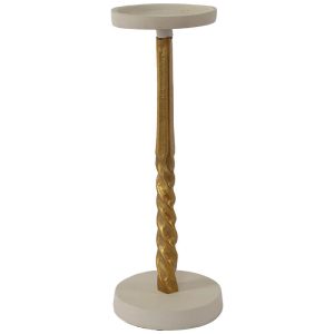 Post Gold Candle Holder 31 cm