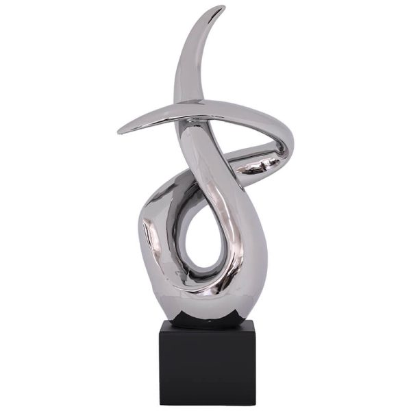 Silver Twist Sculpture 56 cm