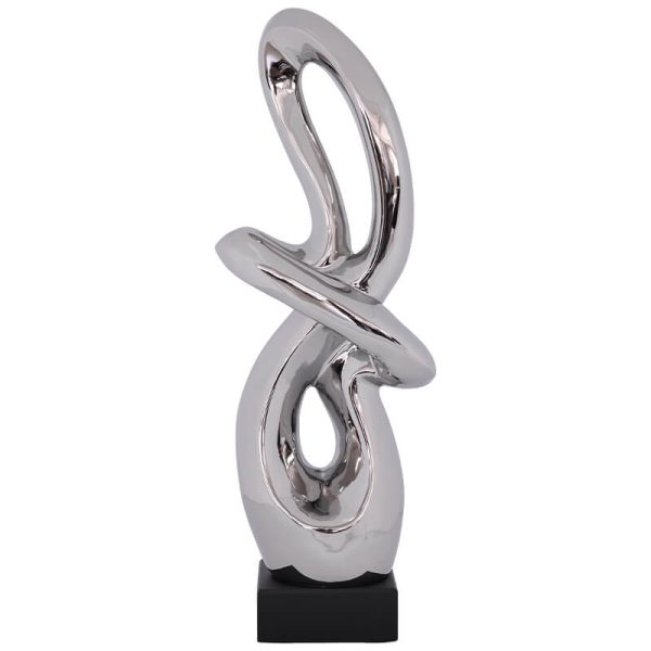 Silver Tangled Sculpture 40 cm