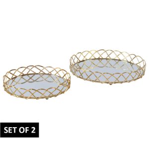 Gold Interweave Tray Set 20 x 25 cm