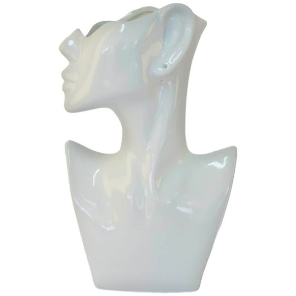 Mercia White Face Vase 23 cm