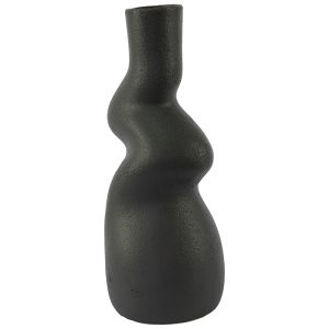 Black Concertina Vase 43 cm