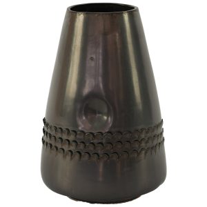 Slate Grey Drum Vase 26 cm