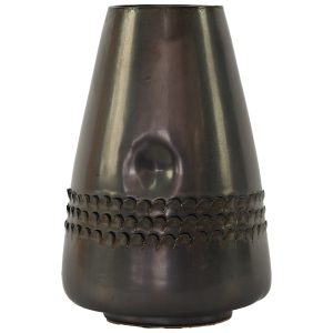 Slate Grey Drum Vase 26 cm