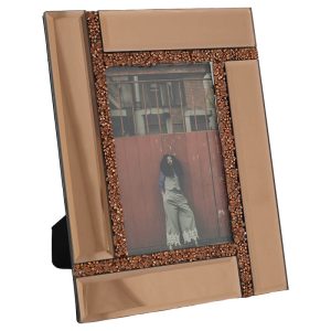 Brass Photo Frame Gem Stripe 23 cm