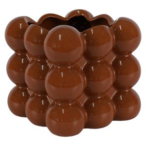 Square Chocolate Cocoon Vase 13 cm