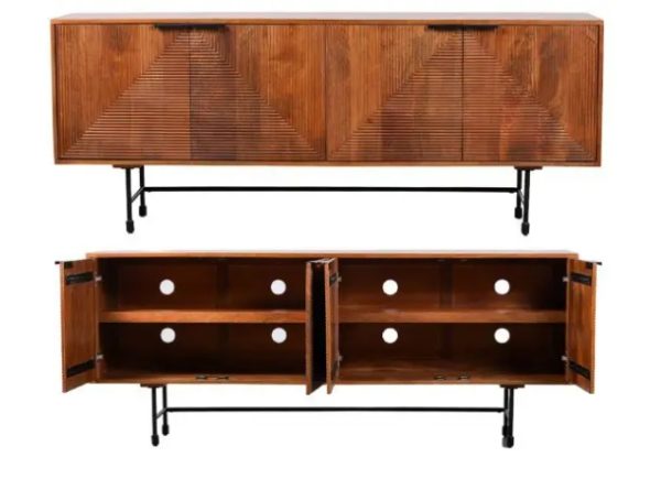 Mango Wood Console 204 cm X 40 cm X 79 cm