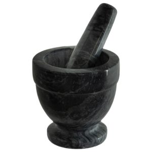 Black Mortar and Pestle 10 x 11 cm