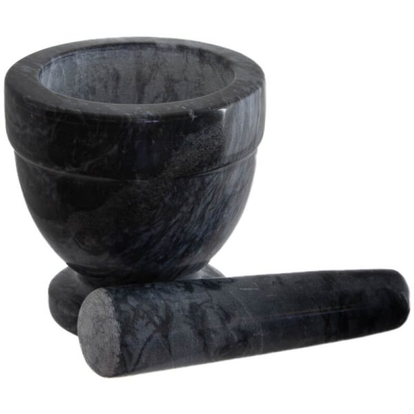 Black Mortar and Pestle 10 x 11 cm