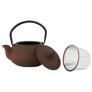 Maroon Cast Iron Tea Pot 600 ml