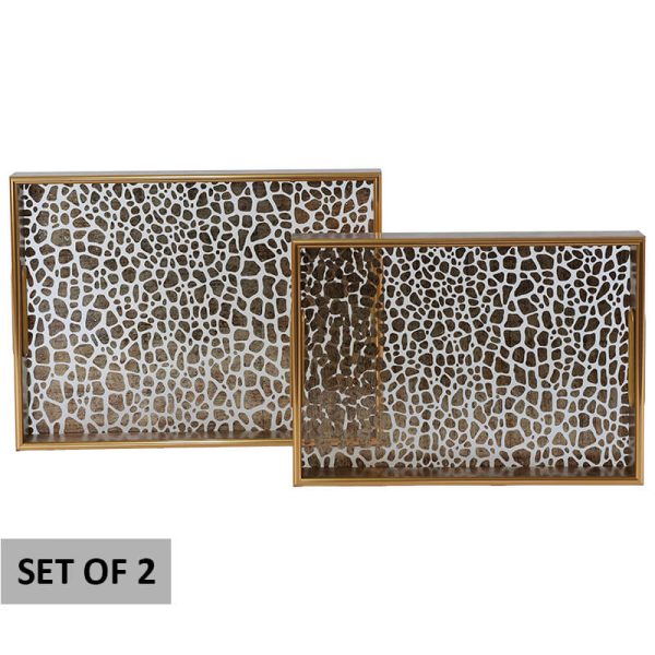 Gold Camouflage Tray Set