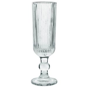 Riva Flute Glass with Silver Rim 150 ml