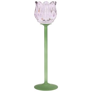 Lilac Lily Candle Holder 27 cm