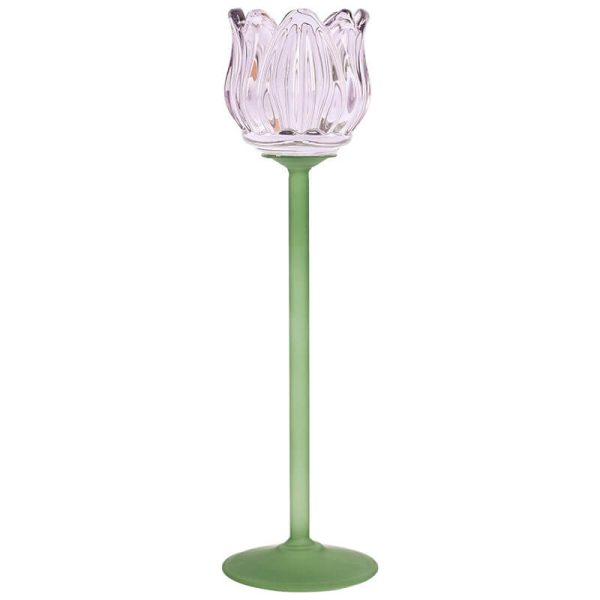 Lilac Lily Candle Holder 27 cm