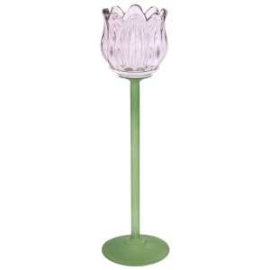 Lilac Lily Candle Holder 27 cm