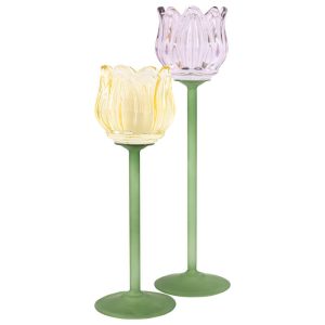 Lilac Lily Candle Holder 27 cm