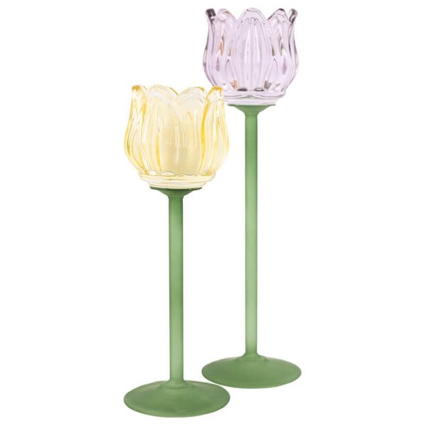 Lilac Lily Candle Holder 27 cm