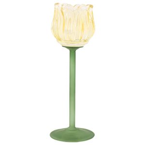 Amber Lily Candle Holder 22 cm