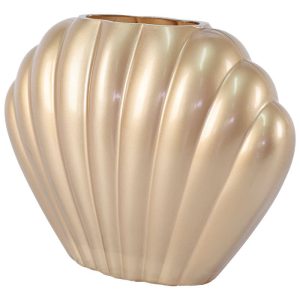 Eggshell Metalic Gold Vase 17 cm