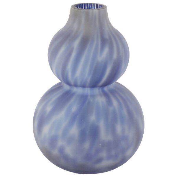 Milky Blue Powder Vase 24 cm