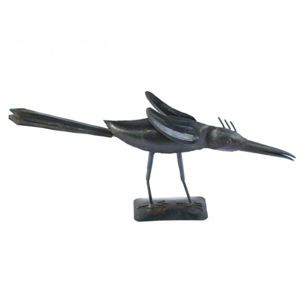 Dark Metal Finish Walking Bird 22cm