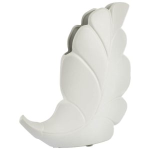 Riffle White Matt Vase 25 cm