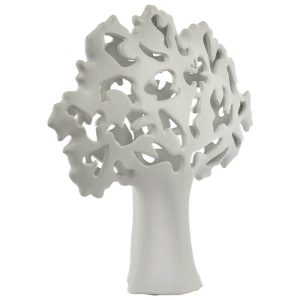 Matt White Tree Decor 34 cm