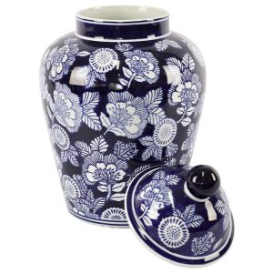 Blue Floral Ginger Jar 35 x 19 cm