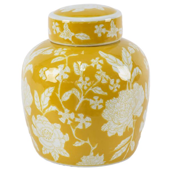 Yellow Ginger Jar 24 x 21 cm