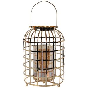 Gold Birdcage Lantern 28 x 18 cm