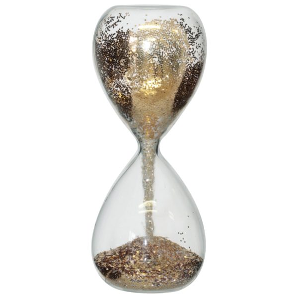 Gold Sparkle Hourglass 16 cm