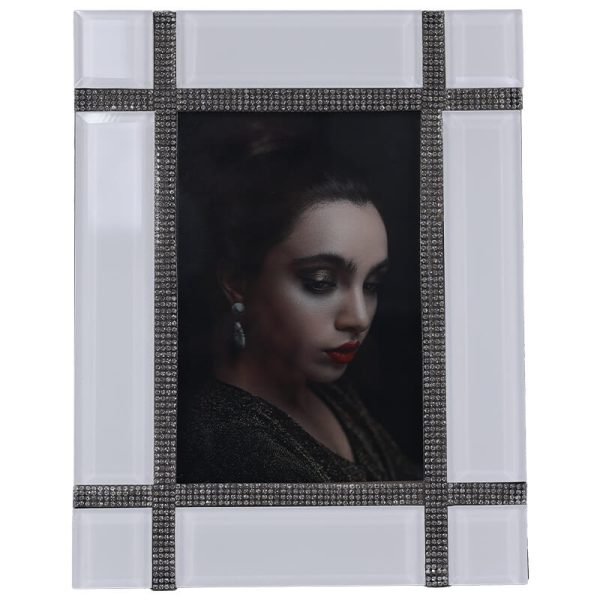 White Sheer Photo Frame 23 cm