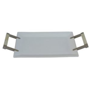 Tray with Ivory and Bone Handles 51 cm