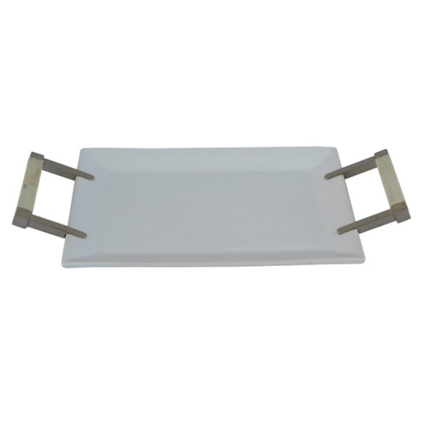 Tray with Ivory and Bone Handles 51 cm