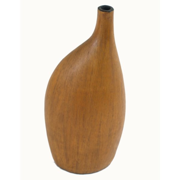 Terracotta Vase with Ebony Veneer 34cm