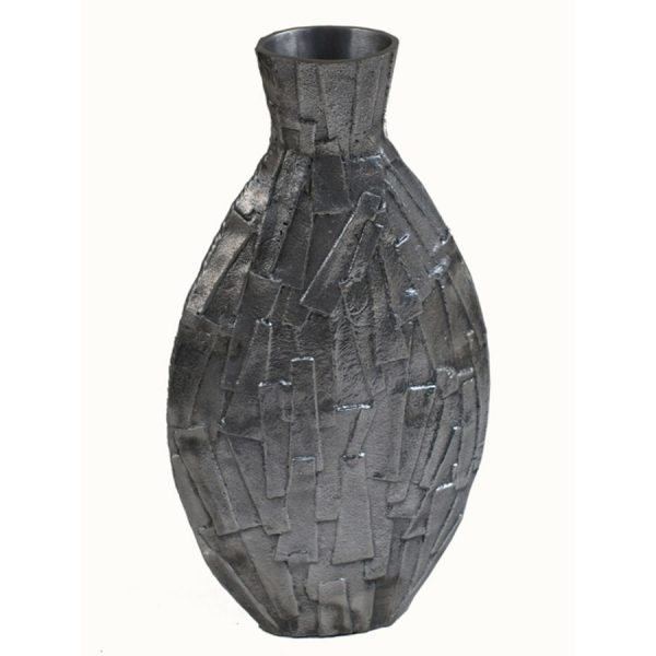 Art Deco Splinter Finish Vase 44 cm