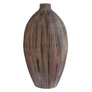 Vertical Taunt Finish Terracotta Vase 62 cm