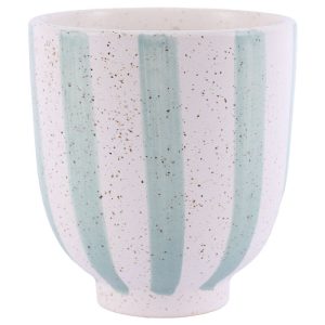 Aqua Striped Pot 15 cm