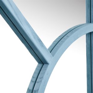 Close-up view of the Arch Mirror in Teal, featuring the unique arched design.