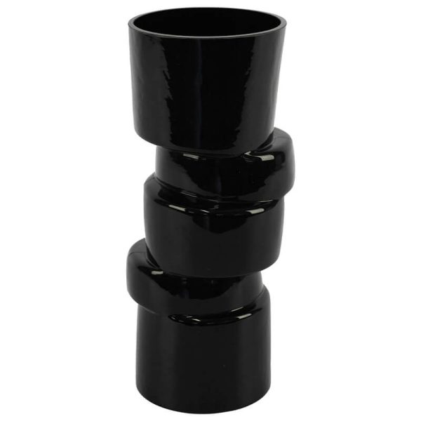 Black Twisted Vase 30 cm